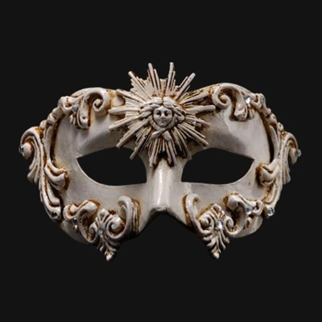 ベネチアンマスク Colombina Barocco Sole White 置物 ベネチアンマスク Colombina Barocco Sole White 置物