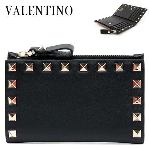 VALENTINO正規品/超特急EMS/送料込み Rockstud カードケース カードケース・名刺入れ