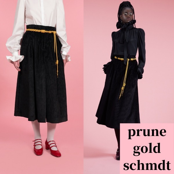 VERY掲載★prune gold schmidt★ベルベット プリーツスカート スカート