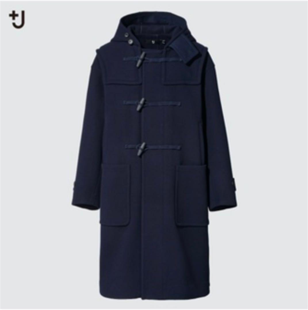 ＋j ウールオーバーサイズダッフルコート ネイビー ダッフルコート